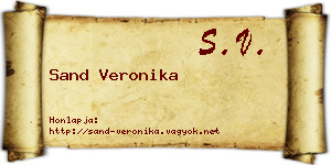 Sand Veronika névjegykártya