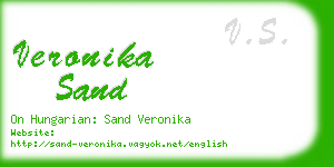 veronika sand business card